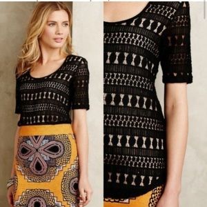 Anthropologie Wolven lacework tee